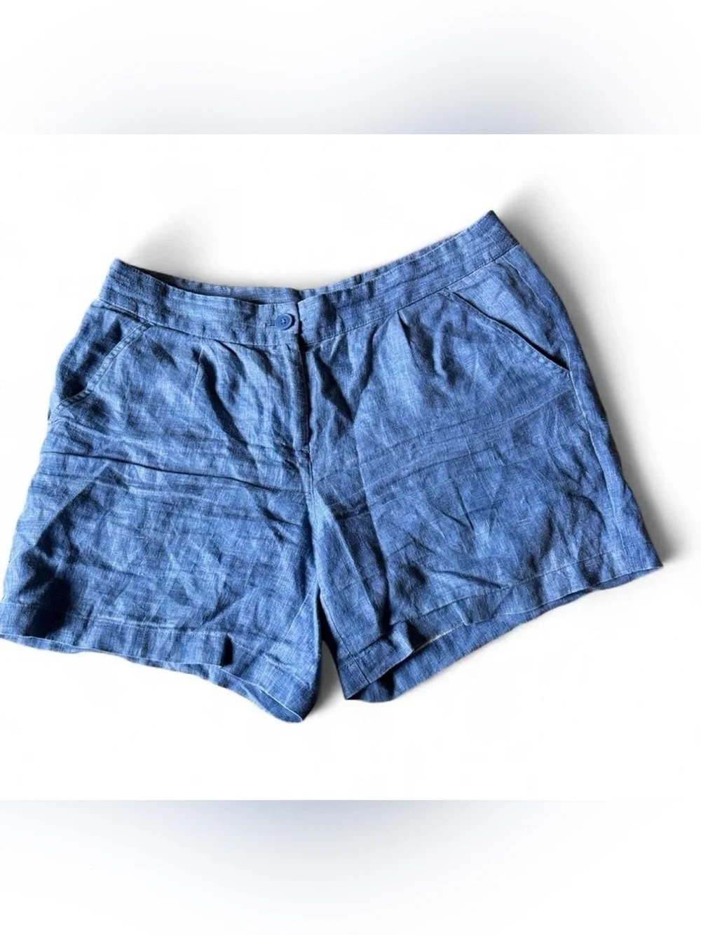 Tommy Bahama Blue Linen Shorts women’s Size 10